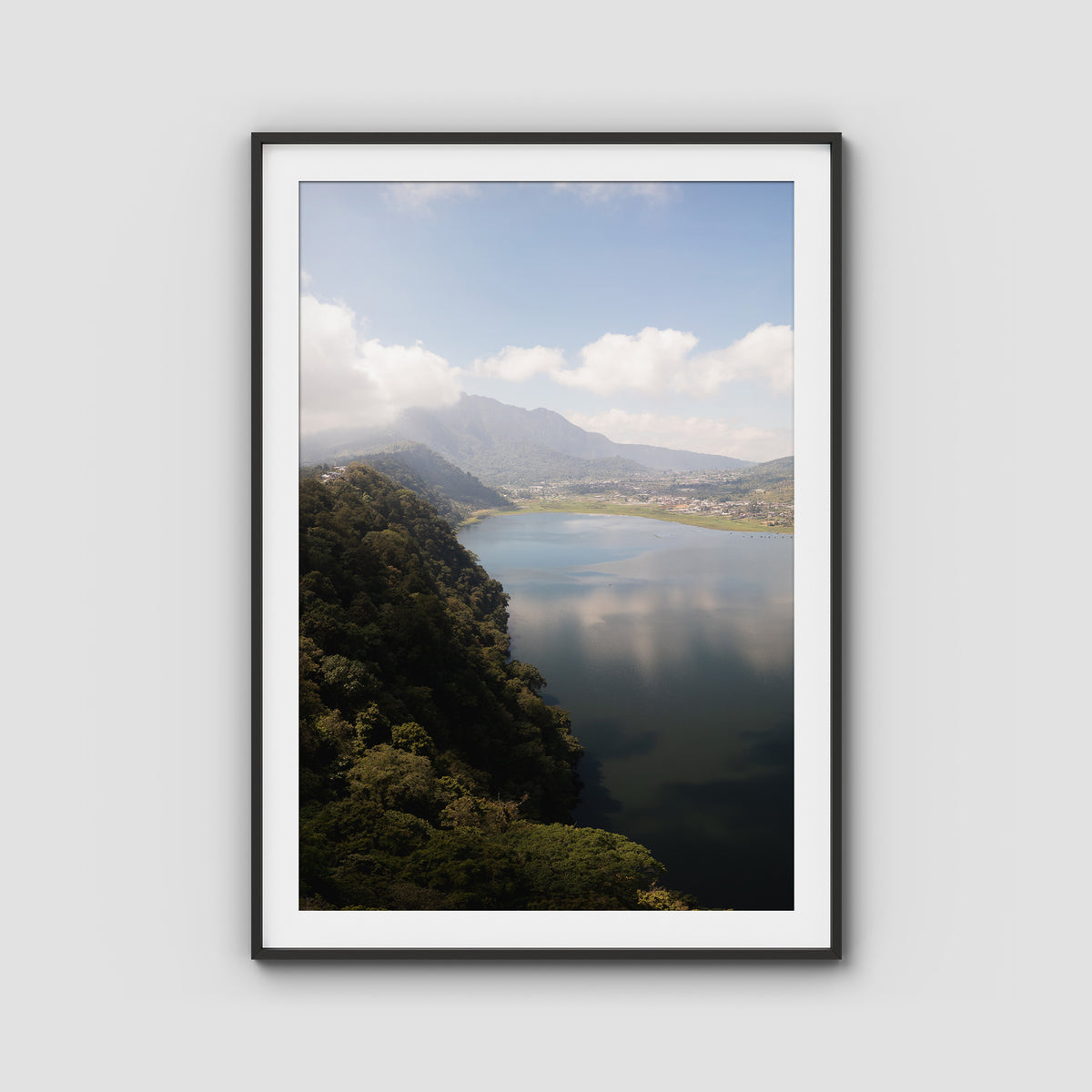 Lake Batur Bali - Art Print - Traditional Frame - Black - Portrait