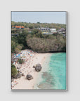 Padang Padang Beach ii - Art Print - Float Frame Canvas - White - Portrait
