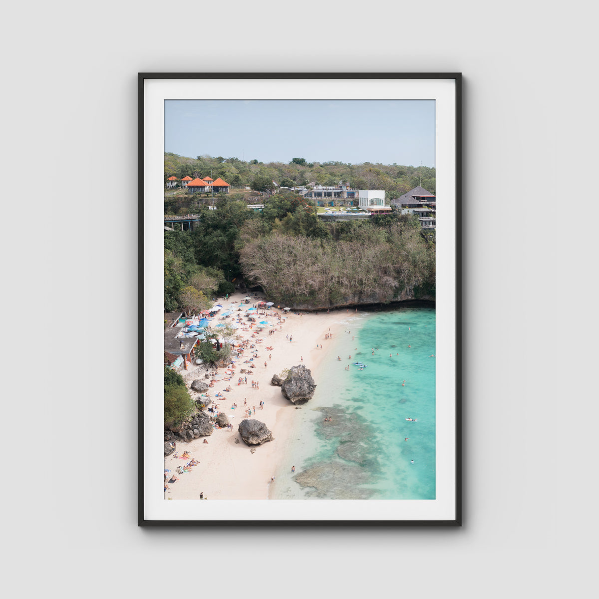 Padang Padang Beach ii - Art Print - Traditional Frame - Black - Portrait