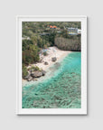 Padang Padang Aerial - Art Print - Traditional Frame - White - Portrait