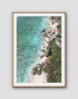 Padang Padang Coastline ii - Art Print - Traditional Frame - Raw Oak - Portrait