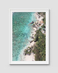 Padang Padang Coastline ii - Art Print - Traditional Frame - White - Portrait