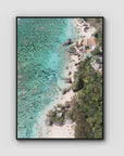 Padang Padang Coastline ii - Art Print - Float Frame Canvas - Black - Portrait