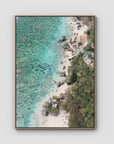 Padang Padang Coastline ii - Art Print - Float Frame Canvas - Raw Oak - Portrait