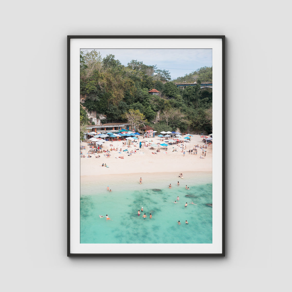 Padang Padang Beach - Art Print - Traditional Frame - Black - Portrait