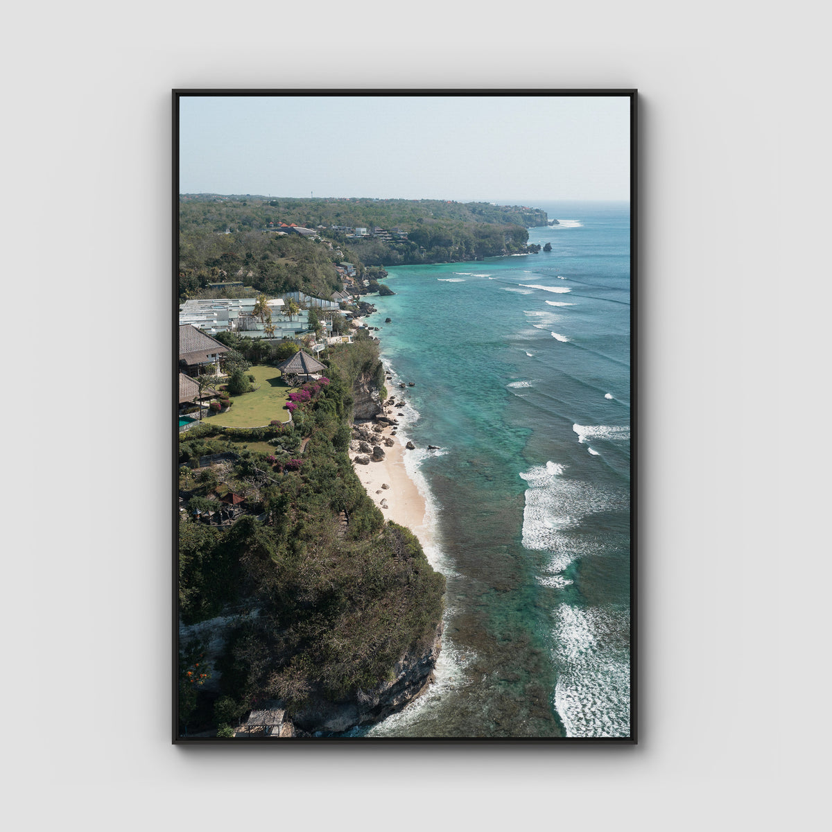 Resort Views - Uluwatu - Art Print - Float Frame Canvas - Black - Portrait