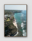 Resort Views - Uluwatu - Art Print - Float Frame Canvas - Raw Oak - Portrait