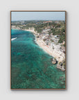 Bingin Reef - Art Print - Float Frame Canvas - Raw Oak - Portrait