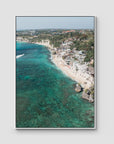 Bingin Reef - Art Print - Float Frame Canvas - White - Portrait