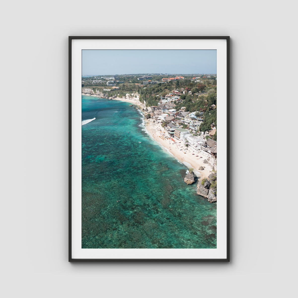 Bingin Reef - Art Print - Traditional Frame - Black - Portrait