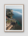 Single Fin Uluwatu  - Art Print - Traditional Frame - Raw Oak - Portrait