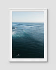 Surf Lineup Uluwatu  - Art Print - Traditional Frame - White - Portrait