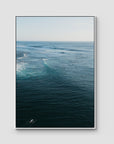Surf Lineup Uluwatu  - Art Print - Float Frame Canvas - White - Portrait