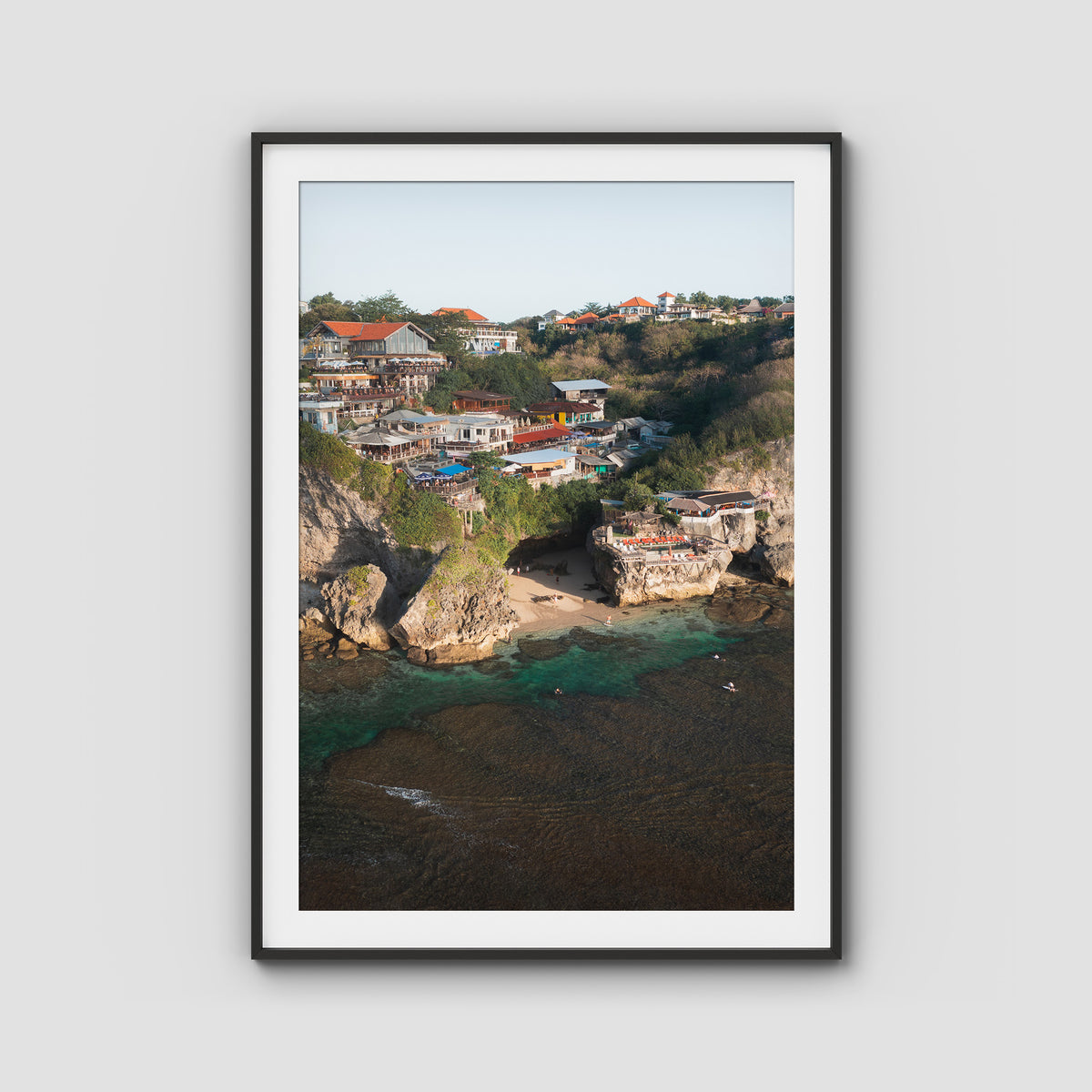 Uluwatu Cave - Art Print - Traditional Frame - Black - Portrait