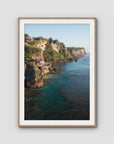 Uluwatu Coastline - Art Print - Traditional Frame - Raw Oak - Portrait
