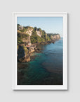 Uluwatu Coastline - Art Print - Traditional Frame - White - Portrait