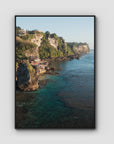 Uluwatu Coastline - Art Print - Float Frame Canvas - Black - Portrait