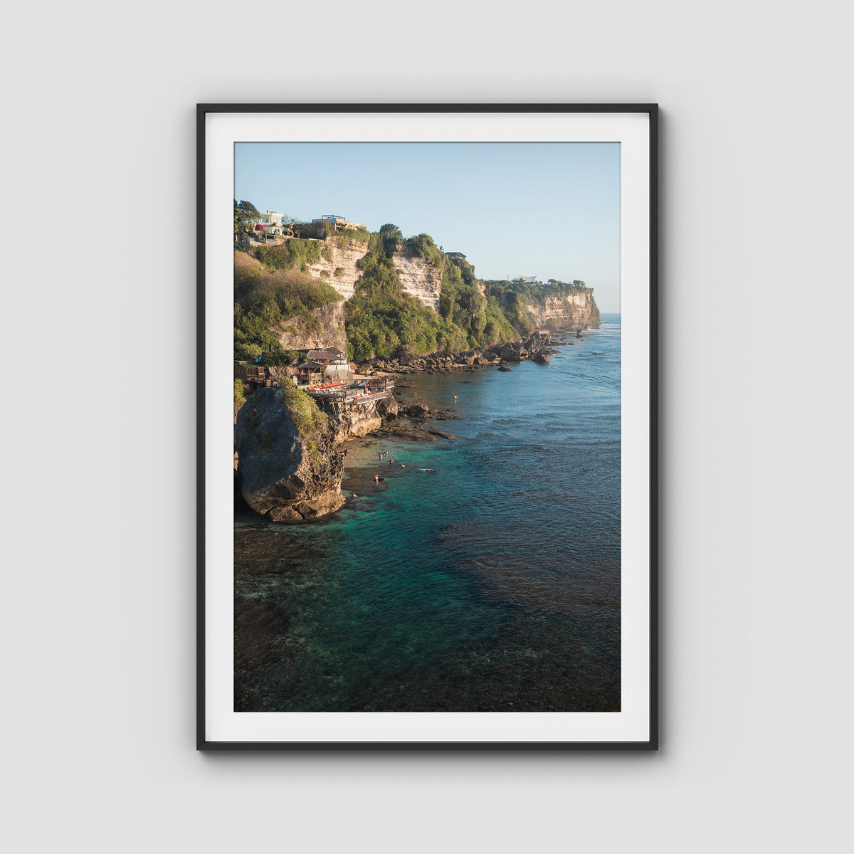 Uluwatu Coastline - Art Print - Traditional Frame - Black - Portrait
