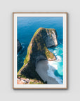 Kelingking - T-Rex - Art Print - Traditional Frame - Raw Oak - Portrait
