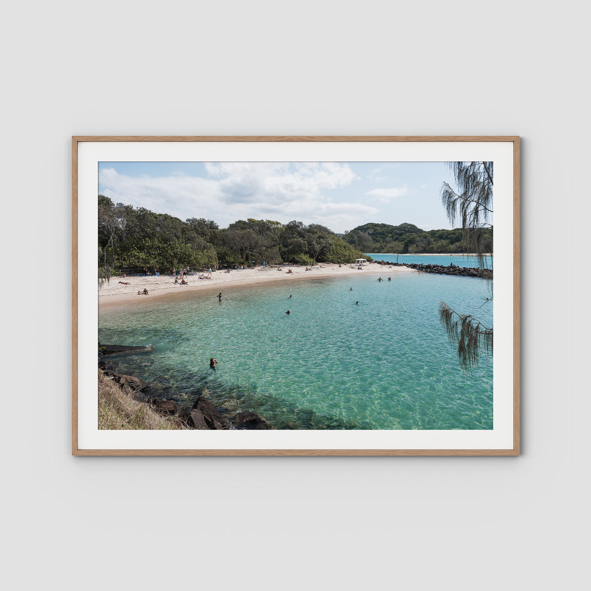 Torakina Hideaway  - Brunswick Heads - Fine Art Print - Traditional Frame - Raw Oak - Landscape