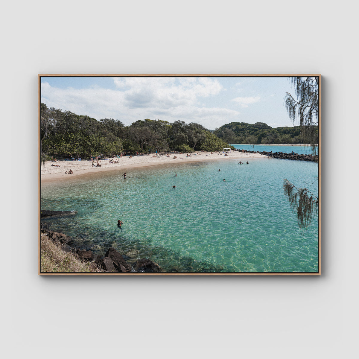 Torakina Hideaway  - Brunswick Heads - Fine Art Print - Float Frame Canvas - Raw Oak - Landscape