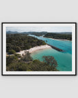 Torakina Beach Aerial  - Brunswick Heads - Fine Art Print - Traditional Frame - Black - Landscape