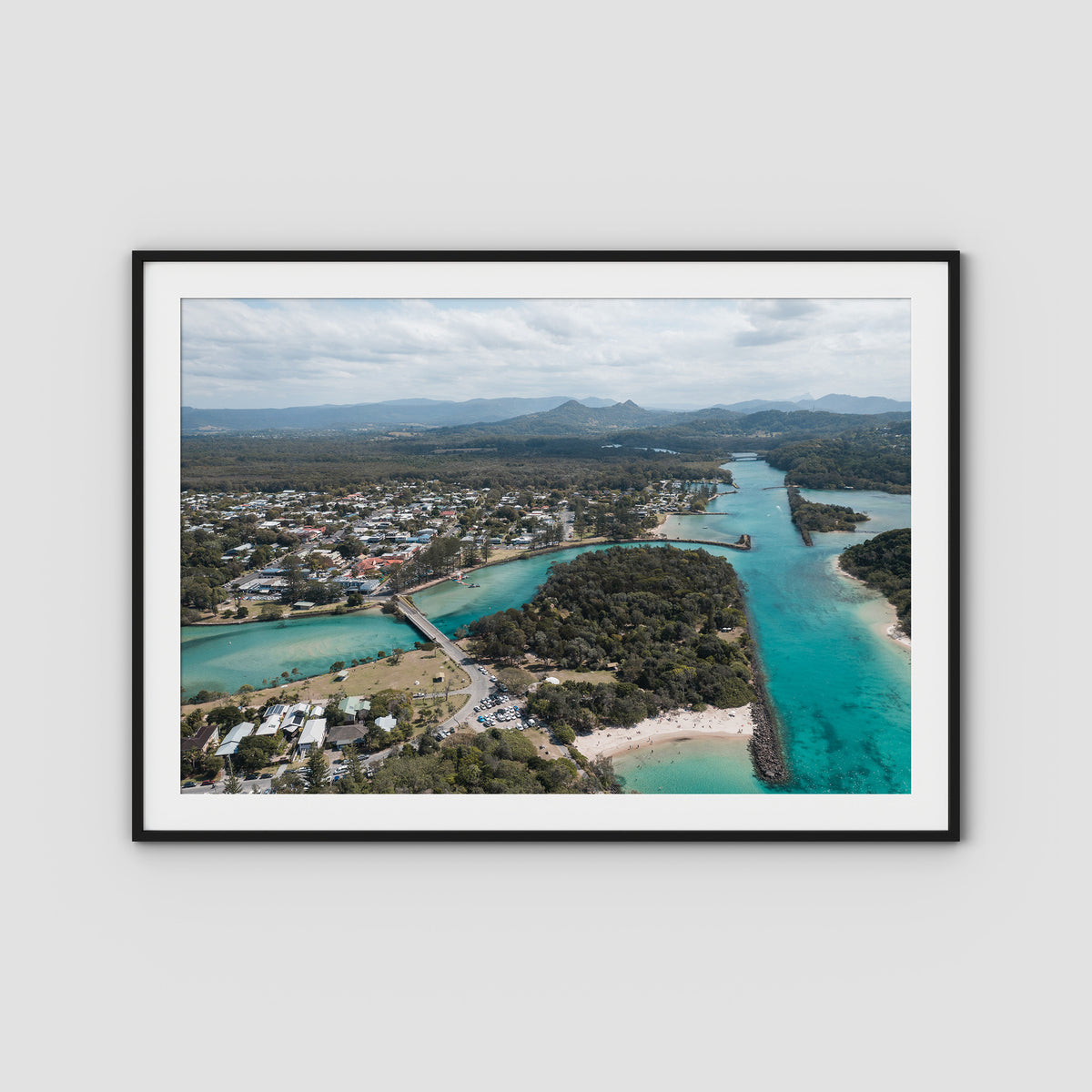 Brunswick From Above - Fine Art Print - Traditional Frame - Black - Landscape