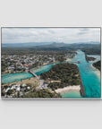 Brunswick From Above - Fine Art Print - Float Frame Canvas - White - Landscape