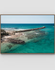 Brunswick Breakwater - Fine Art Print - Float Frame Canvas - Raw Oak - Landscape