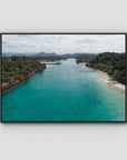 River Calm – Brunswick Heads - Fine Art Print - Float Frame Canvas - Black - Landscape