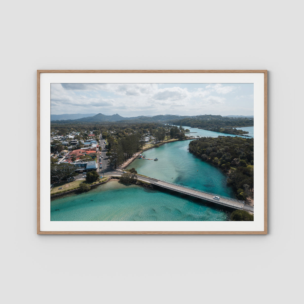 Brunswick Crossing - Fine Art Print - Traditional Frame - Raw Oak - Landscape