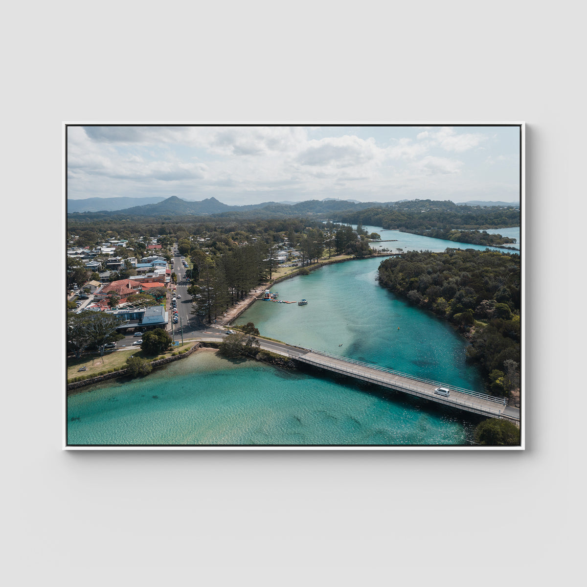 Brunswick Crossing - Fine Art Print - Float Frame Canvas - White - Landscape