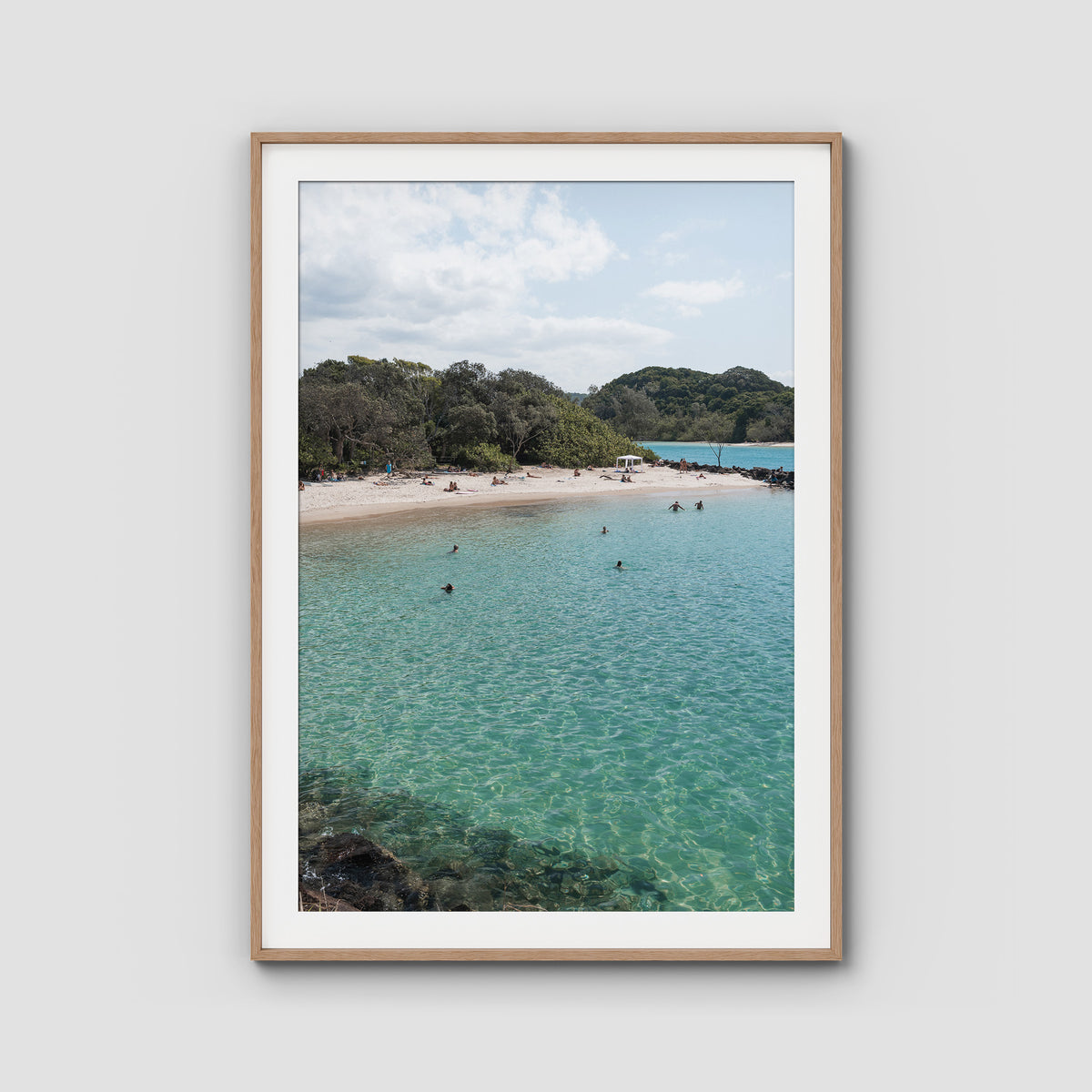 Torakina Hideaway  - Brunswick Heads - Fine Art Print - Traditional Frame - Raw Oak - Portrait