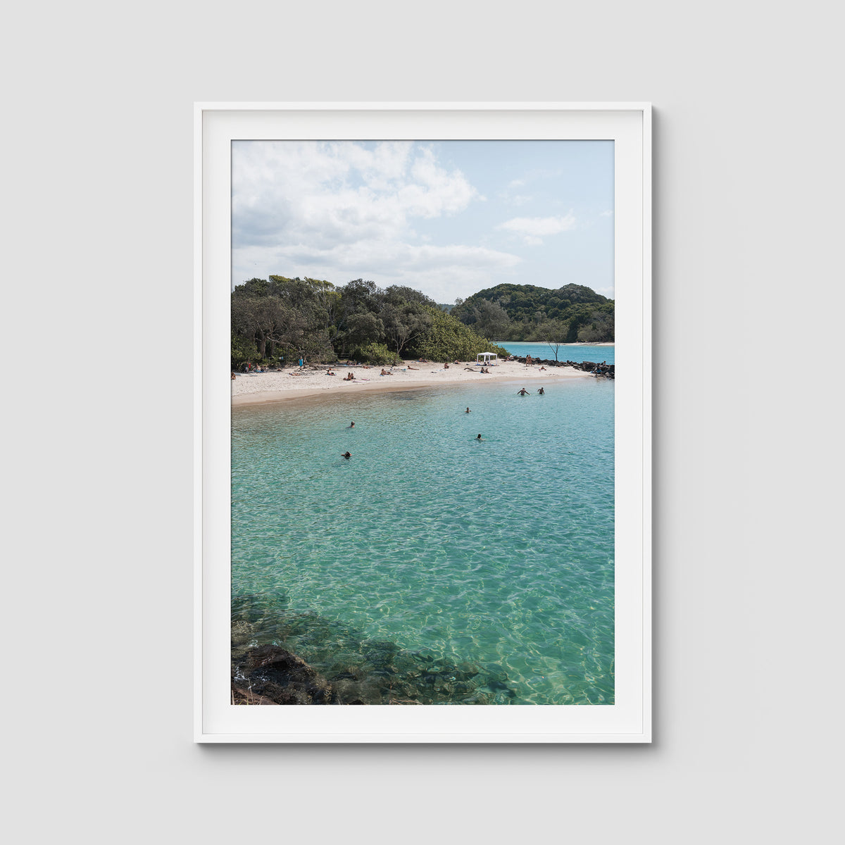 Torakina Hideaway  - Brunswick Heads - Fine Art Print - Traditional Frame - White - Portrait