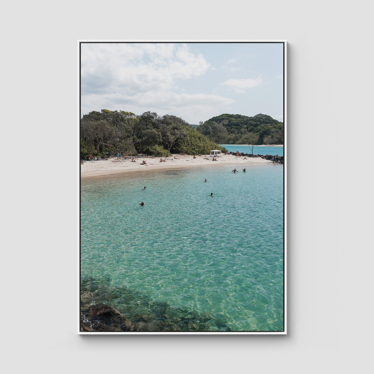 Torakina Hideaway  - Brunswick Heads - Fine Art Print - Float Frame Canvas - White - Portrait