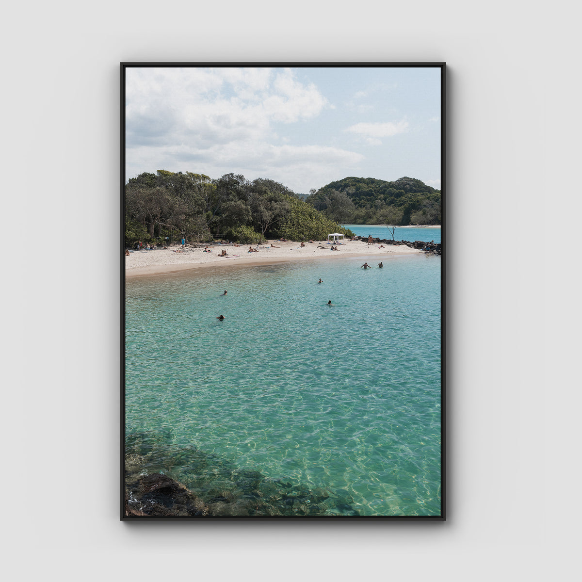 Torakina Hideaway  - Brunswick Heads - Fine Art Print - Float Frame Canvas - Black - Portrait