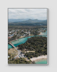 Brunswick From Above - Fine Art Print - Float Frame Canvas - White - Portrait