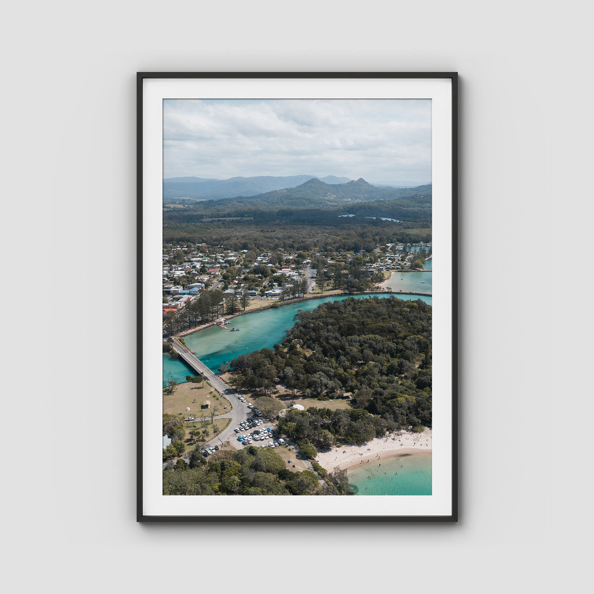 Brunswick From Above - Fine Art Print - Traditional Frame - Black - Portrait