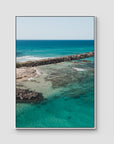 Brunswick Breakwater - Fine Art Print - Float Frame Canvas - White - Portrait