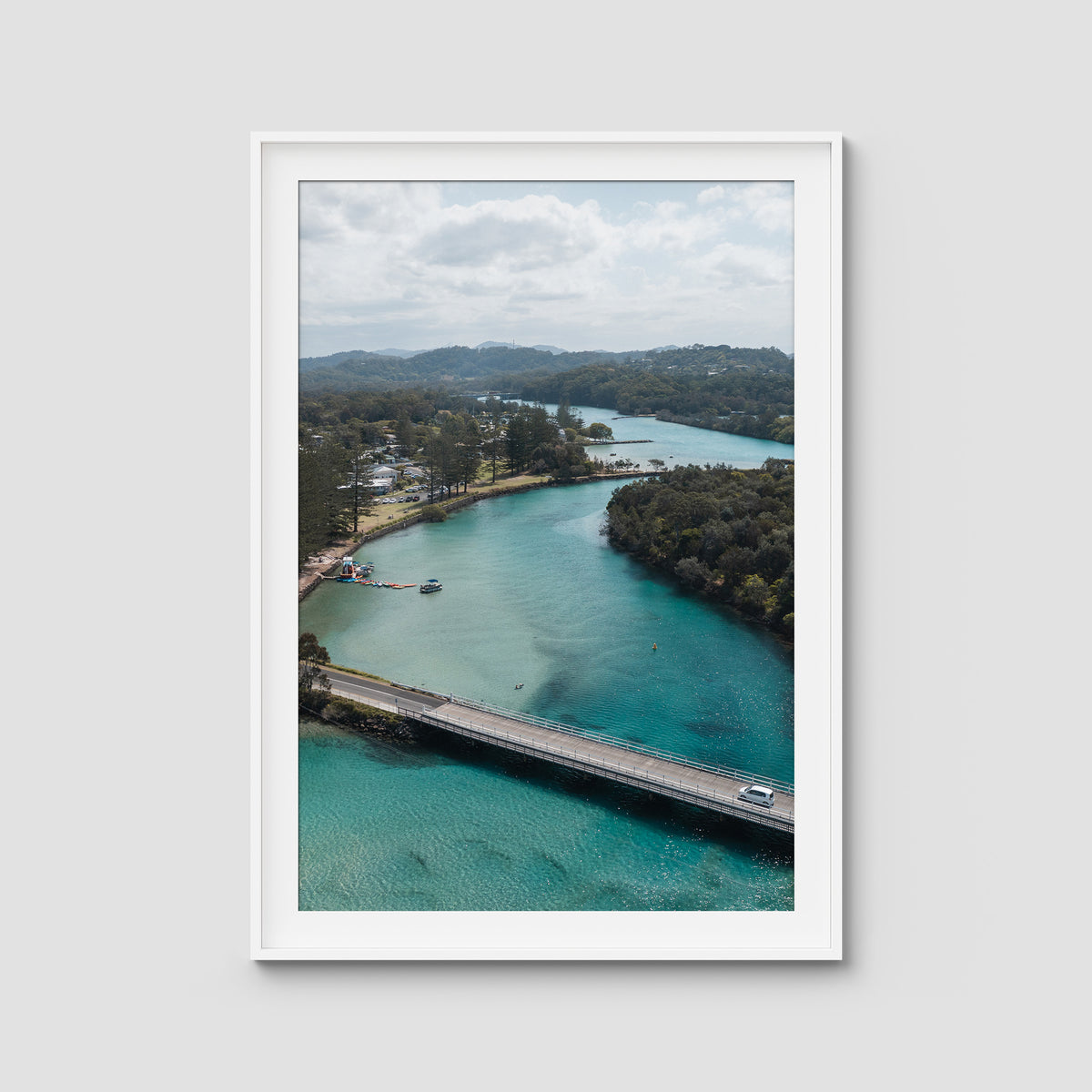 Brunswick Crossing - Fine Art Print - Traditional Frame - White - Portrait