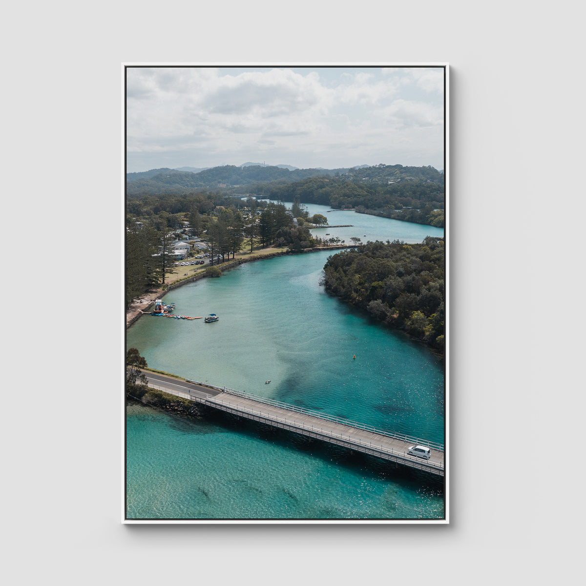 Brunswick Crossing - Fine Art Print - Float Frame Canvas - White - Portrait