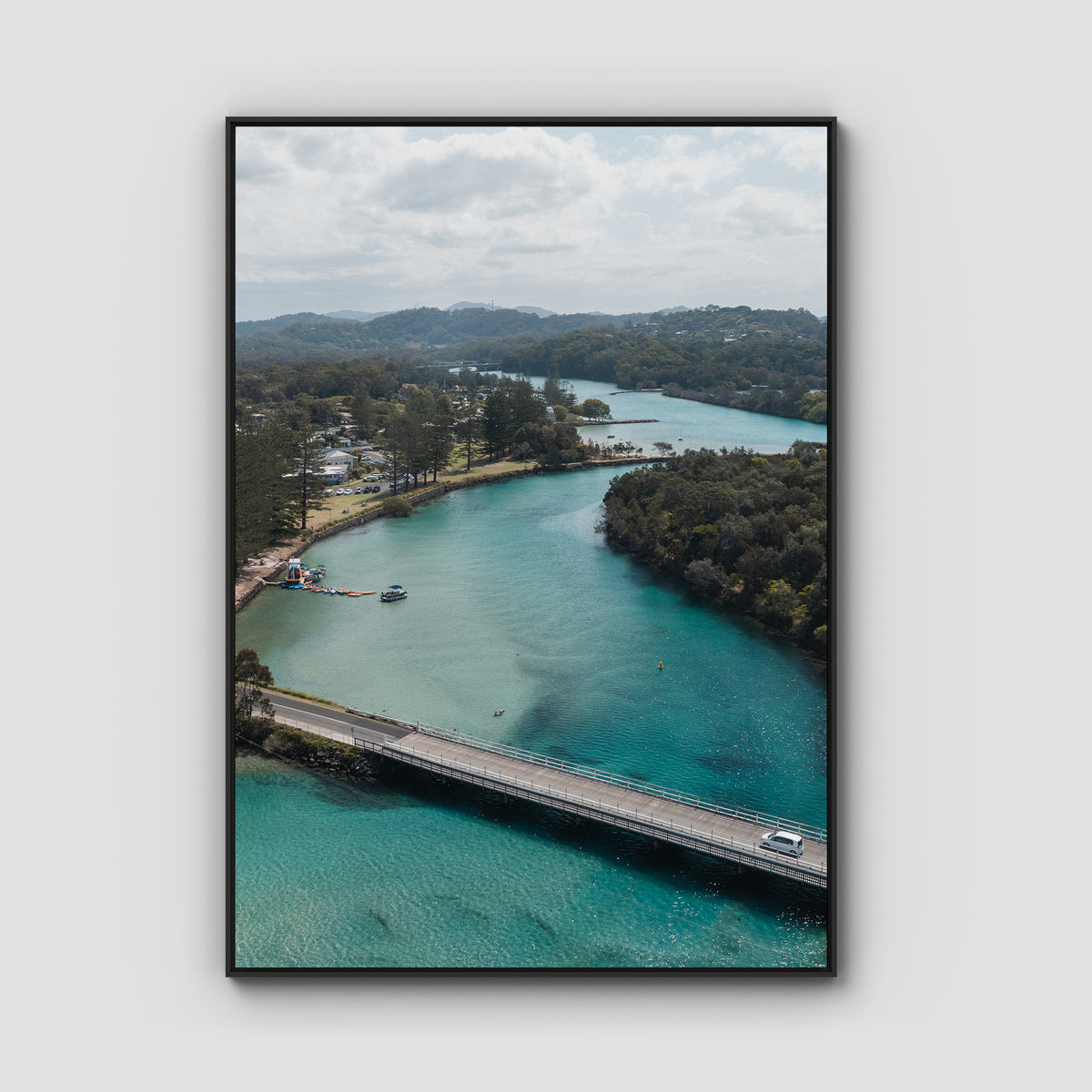 Brunswick Crossing - Fine Art Print - Float Frame Canvas - Black - Portrait