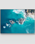Broken Head Birds Eye - Byron Bay - Art Print - Float Frame Canvas - White - Landscape