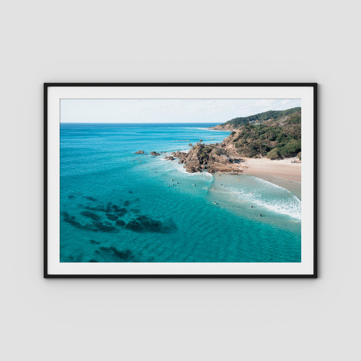 The Pass iii - Byron Bay - Art Print - Traditional Frame - Black - Landscape