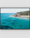 The Pass Surfer's Perspective - Byron Bay - Art Print - Float Frame Canvas - Black - Landscape
