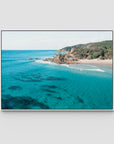 The Pass Surfer's Perspective - Byron Bay - Art Print - Float Frame Canvas - White - Landscape