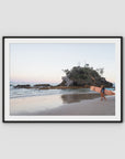 The Pass Early Morning - Byron Bay - Art Print - Traditional Frame - Black - Landscape