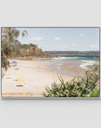 Wategos Beach - Byron Bay - Art Print - Float Frame Canvas - White - Landscape