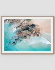 The Pass Lines ii - Byron Bay - Art Print - Traditional Frame - Raw Oak - Landscape