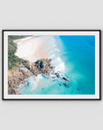 The Pass From Above - Byron Bay - Art Print - Traditional Frame - Black - Landscape